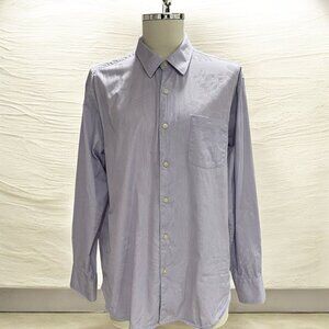 Tommy Bahama Lavender Frost Cotton Button Down Shirt Large Casual Coastal Resort